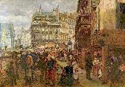 Adolph von Menzel Weekday in Paris Germany oil painting artist